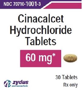 Pill 1001 Yellow Elliptical/Oval is Cinacalcet Hydrochloride