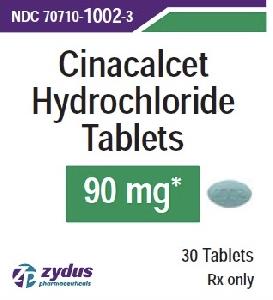 Pill 1002 Blue Elliptical/Oval is Cinacalcet Hydrochloride