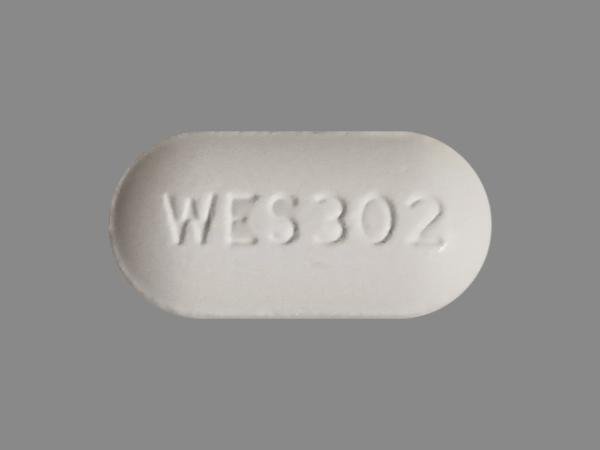 Pill WES 302 White Capsule/Oblong is Acetaminophen and Hydrocodone Bitartrate