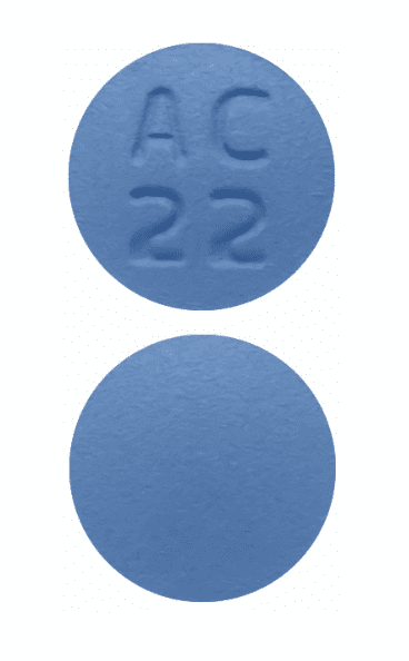 Pill AC 22 Blue Round is Teriflunomide