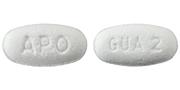 Pill APO GUA 2 White Oval is Guanfacine Hydrochloride Extended-Release