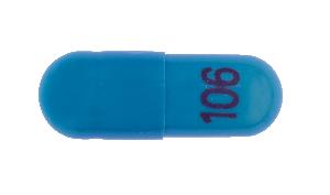 Pill 106 Blue Capsule/Oblong is Dexmethylphenidate Hydrochloride Extended Release