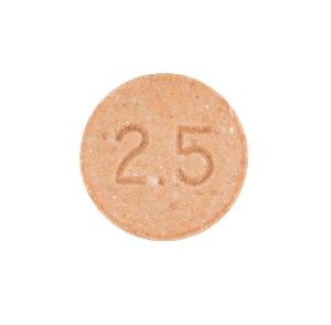 Pill 2.5 Orange Round is Vardenafil Hydrochloride