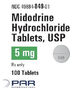 Pill P 849 White Round is Midodrine Hydrochloride