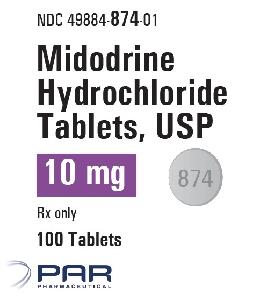 Pill P 874 White Round is Midodrine Hydrochloride