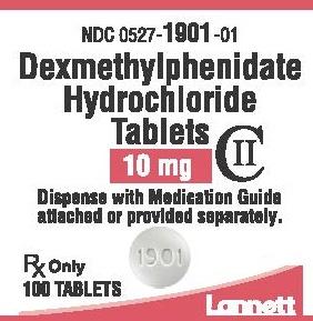 Pill LCI 1901 White Round is Dexmethylphenidate Hydrochloride