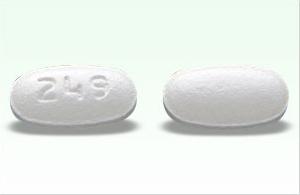 Pill 249 White Elliptical/Oval is Atorvastatin Calcium