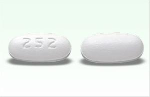Pill 252 White Elliptical/Oval is Atorvastatin Calcium