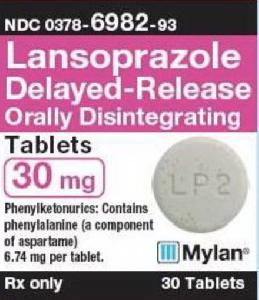 Lansoprazole delayed-release (orally disintegrating) 30 mg M LP2
