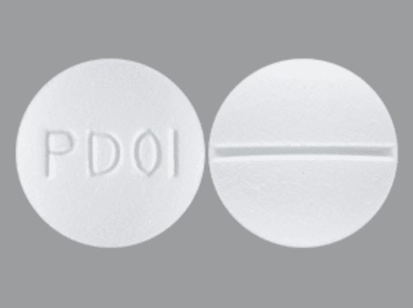 Pill PD01 White Round is Prednisone