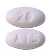 Pill ATS 20 White Oval is Atorvastatin Calcium