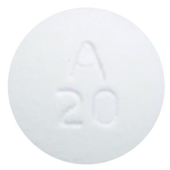 Pill A20 White Round is Lurasidone Hydrochloride