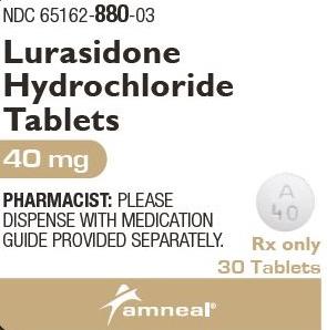 Lurasidone hydrochloride 40 mg A 40