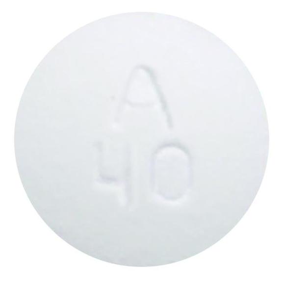 Pill A 40 White Round is Lurasidone Hydrochloride