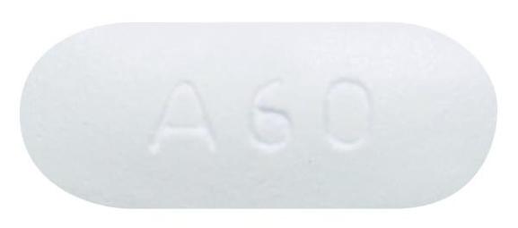 Pill A60 White Rectangle is Lurasidone Hydrochloride