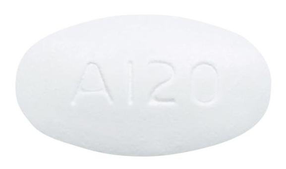 Pill A120 White Oval is Lurasidone Hydrochloride