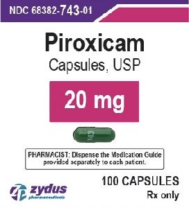 Pill 743 Green Capsule/Oblong is Piroxicam