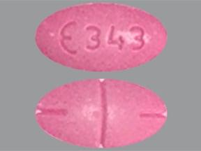 Pill E 343 Pink Oval is Amphetamine and Dextroamphetamine