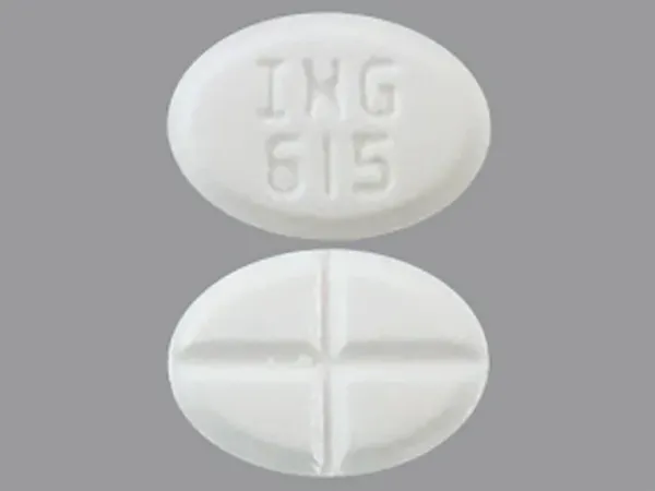 Pill ING 615 White Oval is Methylprednisolone