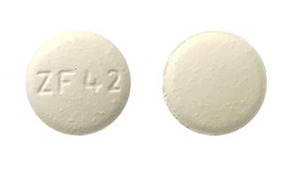 Pill ZF 42 White Round is Aripiprazole (Orally Disintegrating)