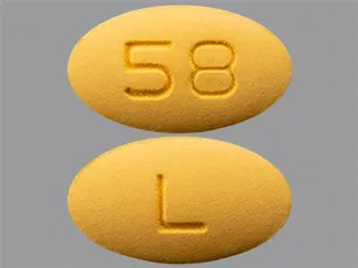 Pill L 58 Yellow Oval is Tadalafil
