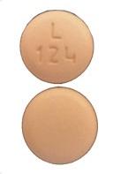 Pill L 124 Orange Round is Tadalafil