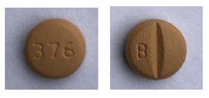 Pill B 376 Brown Round is Imatinib Mesylate