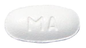 Pill MA 1 White Oval is Atorvastatin Calcium