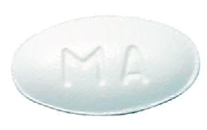 Pill MA 2 White Oval is Atorvastatin Calcium