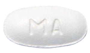 Pill MA 4 White Oval is Atorvastatin Calcium