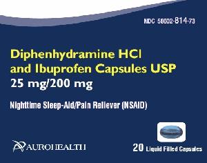 Diphenhydramine hydrochloride and ibuprofen 25 mg / 200 mg DHI25