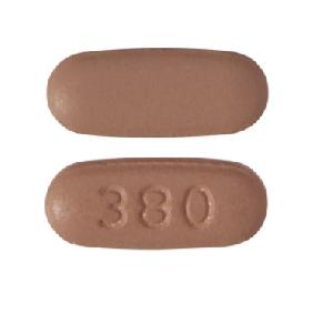 Pill 380 Peach Capsule/Oblong is Quetiapine Fumarate Extended-Release