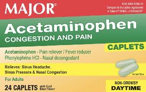 Acetaminophen congestion and pain acetaminophen 325 mg / phenylephrine hydrochloride 5 mg L272