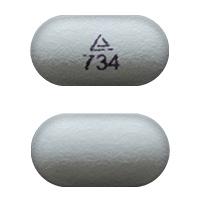 Pill Logo 734 Gray Capsule/Oblong is Methylphenidate Hydrochloride Extended-Release