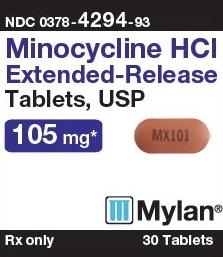 Pill MX101 Brown Capsule/Oblong is Minocycline Hydrochloride Extended-Release