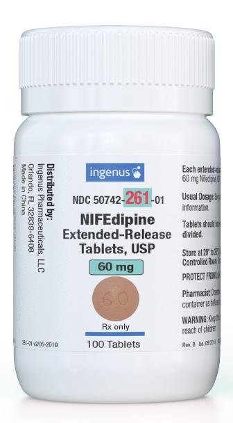 Pill 60 Brown Round is Nifedipine Extended-Release