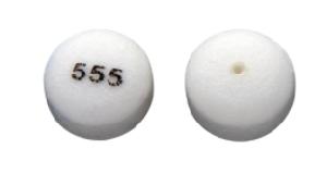 Pill 555 White Round is Carbamazepine Extended-Release