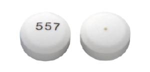 Pill 557 White Round is Carbamazepine Extended-Release