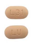 Pill LU L31 Orange Oval is Ranolazine Extended-Release