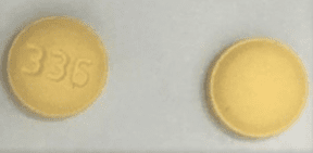 Pill 336 Yellow Round is Tadalafil