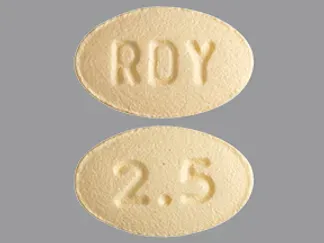 Pill RDY 2.5 Yellow Oval is Tadalafil