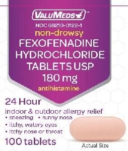 Fexofenadine hydrochloride 180 mg 180