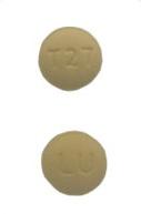 Pill LU T27 Yellow Round is Tadalafil