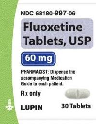 Fluoxetine hydrochloride 60 mg L U F57