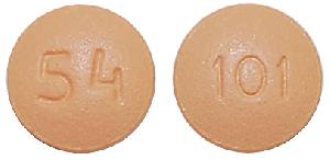 Pill 54 101 Orange Round is Bosentan Monohydrate