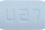 Pill U27 Gray Capsule/Oblong is Lamivudine
