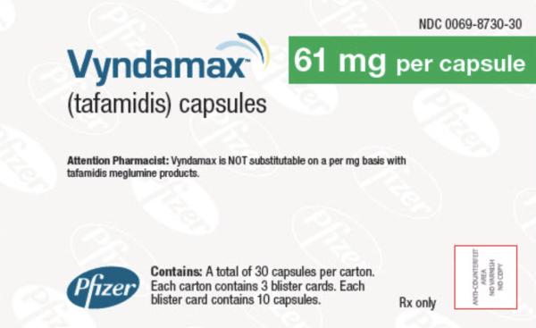 Pill VYN 61 is Vyndamax tafamidis 61 mg