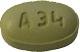 Pill A34 60 Green Oval is Cinacalcet Hydrochloride