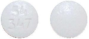 Pill 54 347 White Round is Tetrabenazine