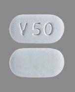 Pill V 50 White Capsule/Oblong is Symdeko